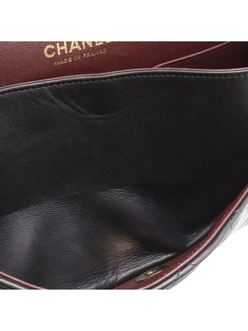 Chanel Quilted 25 CC Logo Chain Shoulder Bag Lambskin Black Gold